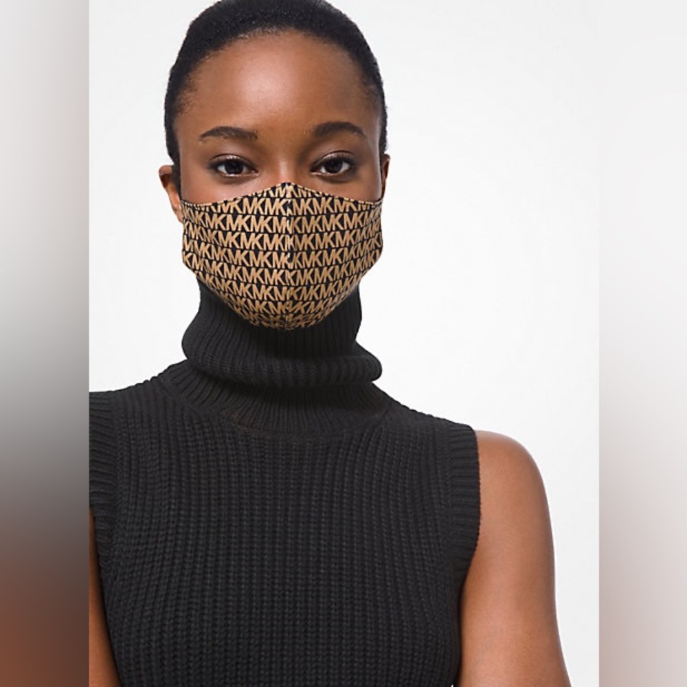 Michael Kors Brown logo face mask s/m